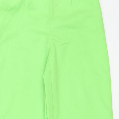H&M Womens Green Polyester Trousers Size 4 L30 in Regular Button