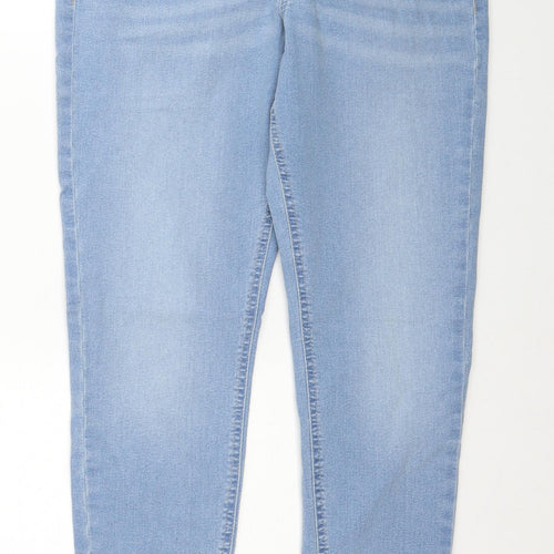 Marks and Spencer Womens Blue Cotton Jegging Jeans Size 12 Regular