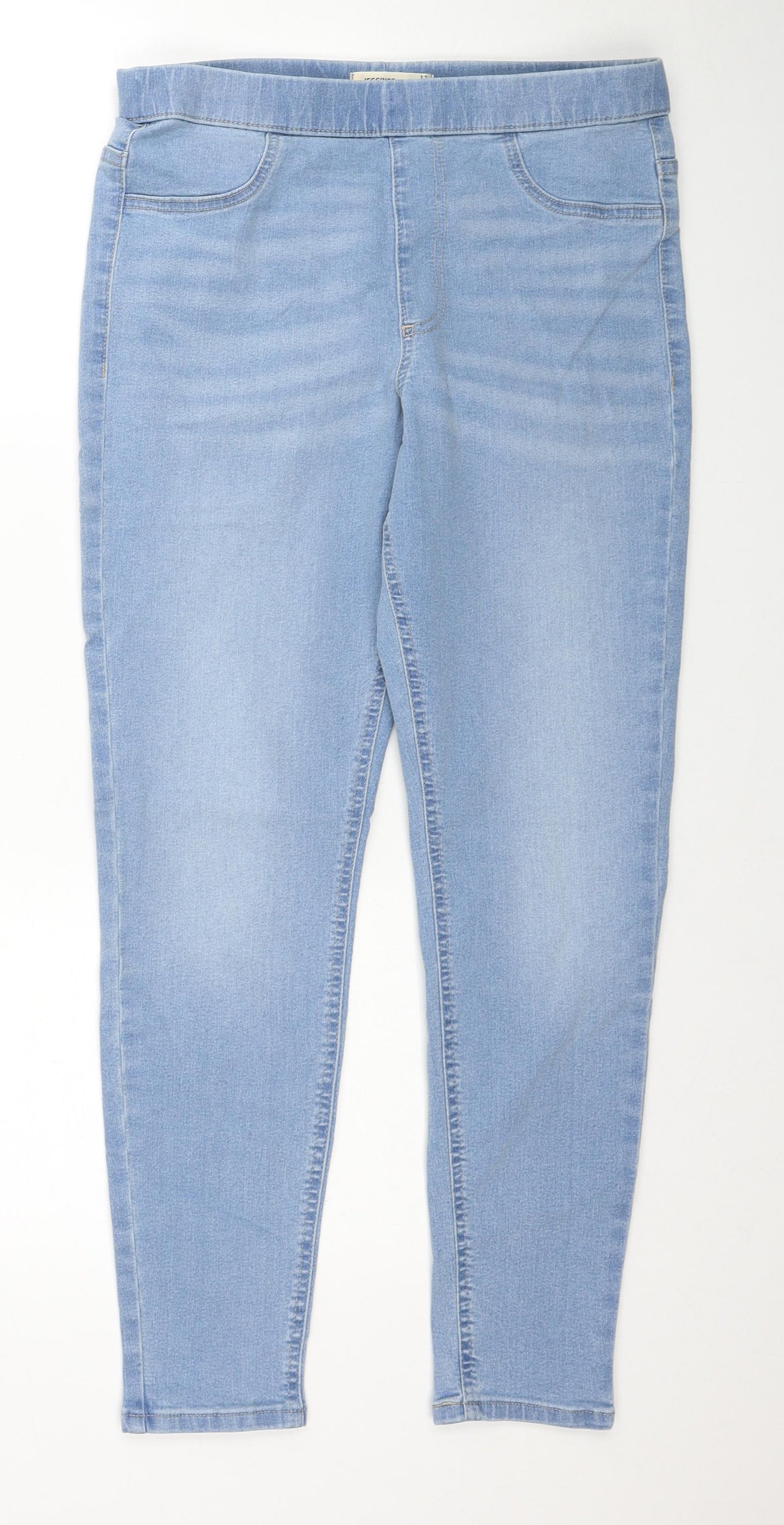 Marks and Spencer Womens Blue Cotton Jegging Jeans Size 12 Regular