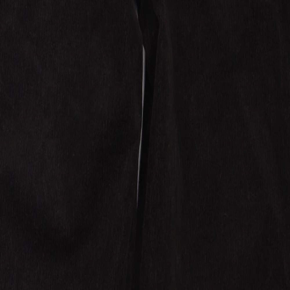 Marks and Spencer Womens Brown Cotton Trousers Size 12 Regular Zip