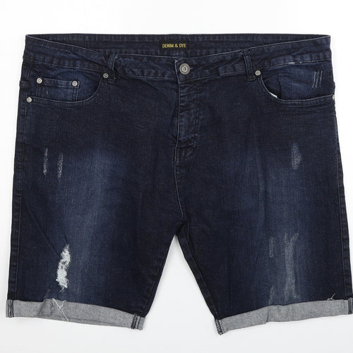 Denim & DYE Mens Blue Cotton Bermuda Shorts Size 44 in Regular Zip