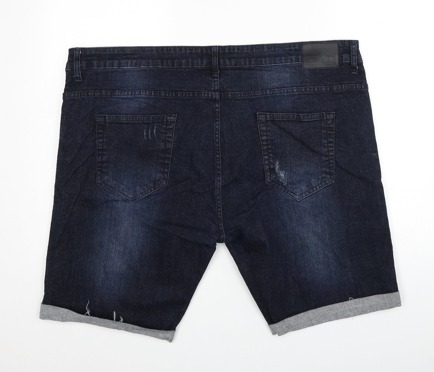 Denim & DYE Mens Blue Cotton Bermuda Shorts Size 44 in Regular Zip