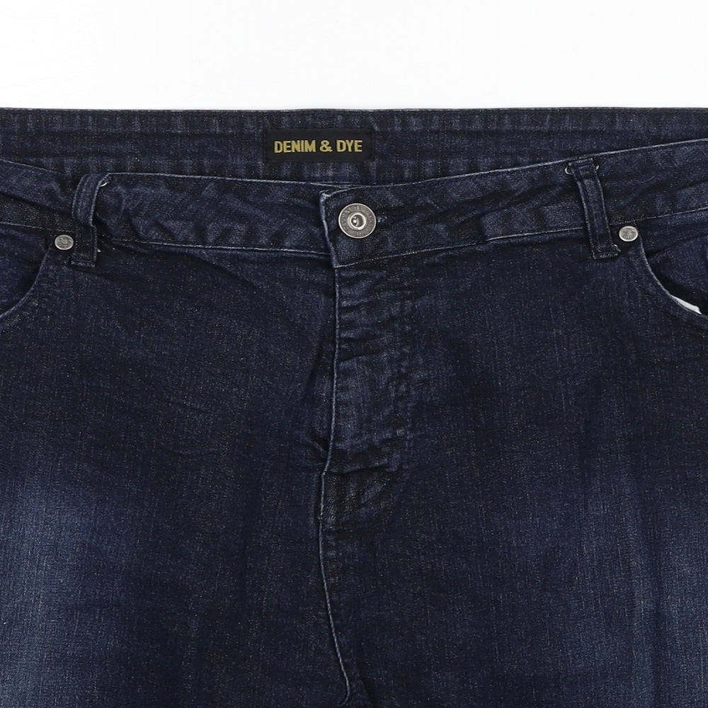 Denim & DYE Mens Blue Cotton Bermuda Shorts Size 44 in Regular Zip