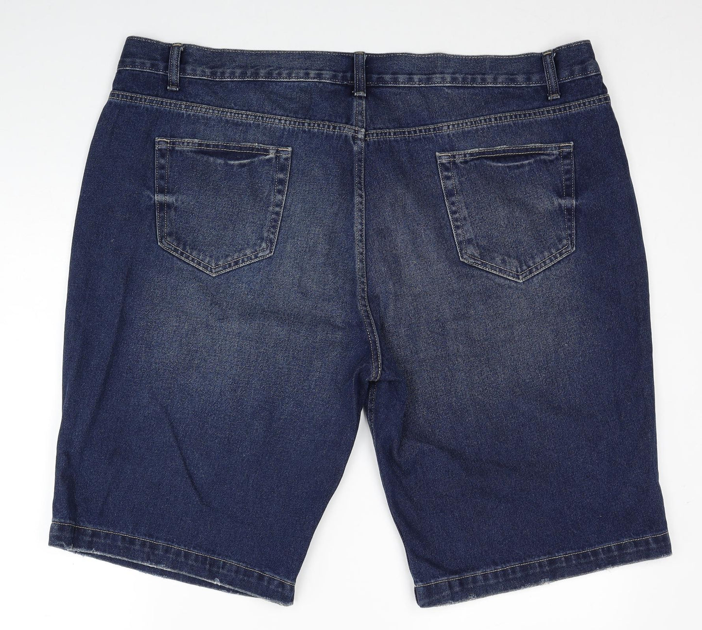 George Mens Blue Cotton Bermuda Shorts Size 44 in Regular Zip
