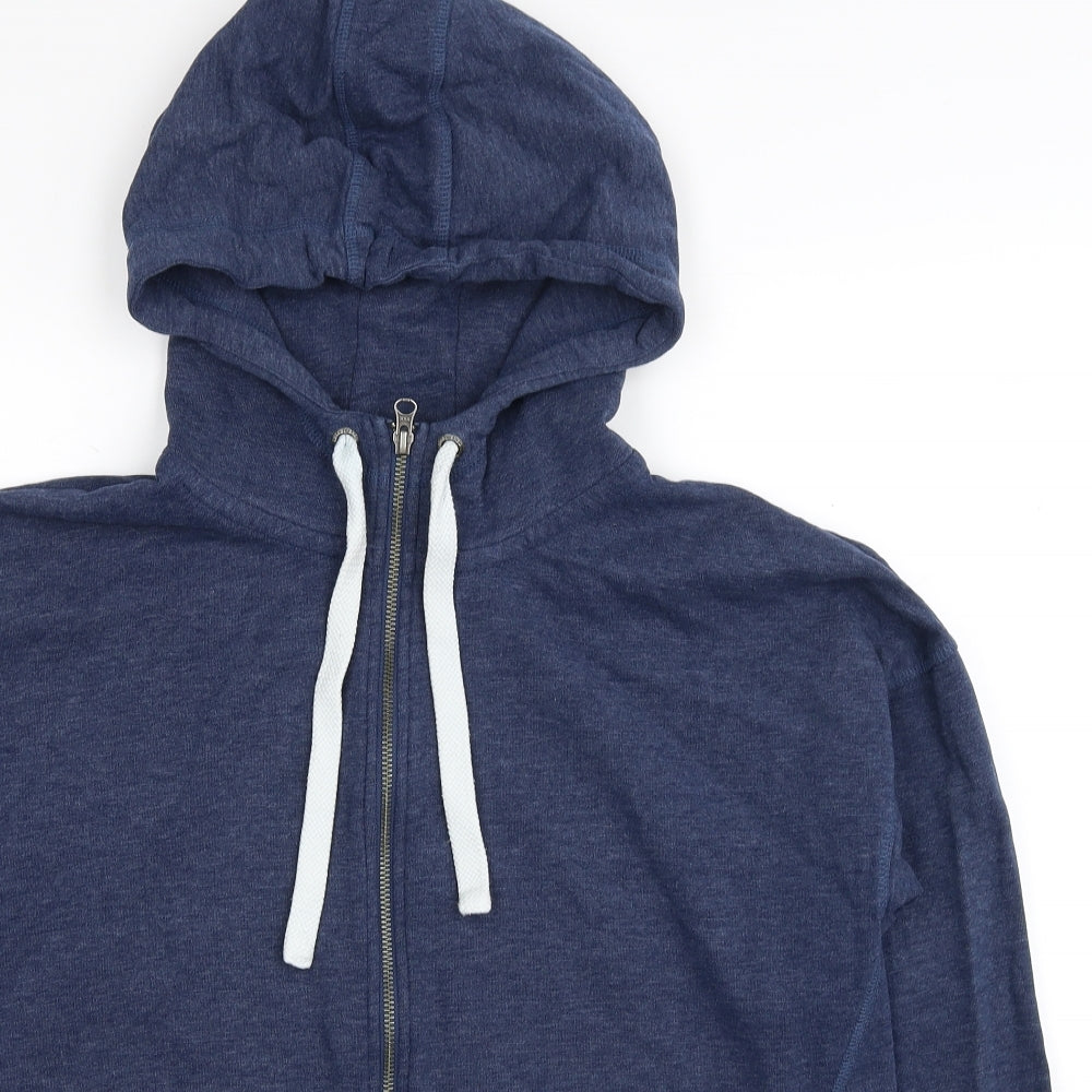 NEXT Womens Blue Cotton Full Zip Hoodie Size 16 Zip