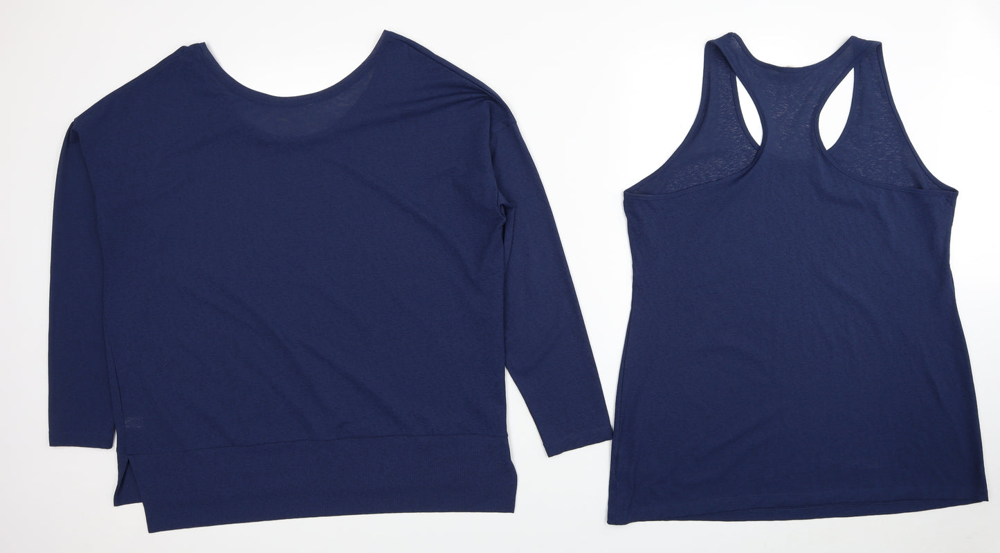NEXT Womens Black Polyester Basic Tank Size 18 Round Neck - Matching Set