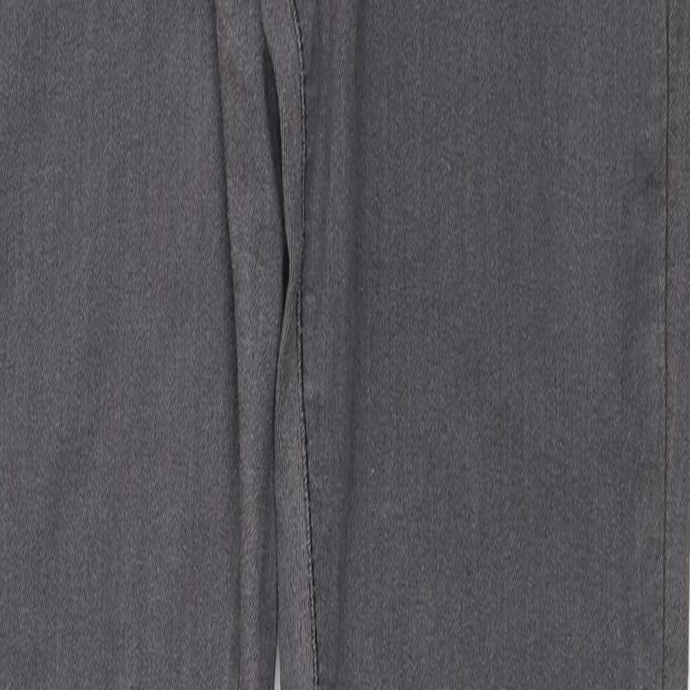 Boohoo Womens Grey Cotton Skinny Jeans Size 14 Regular Zip