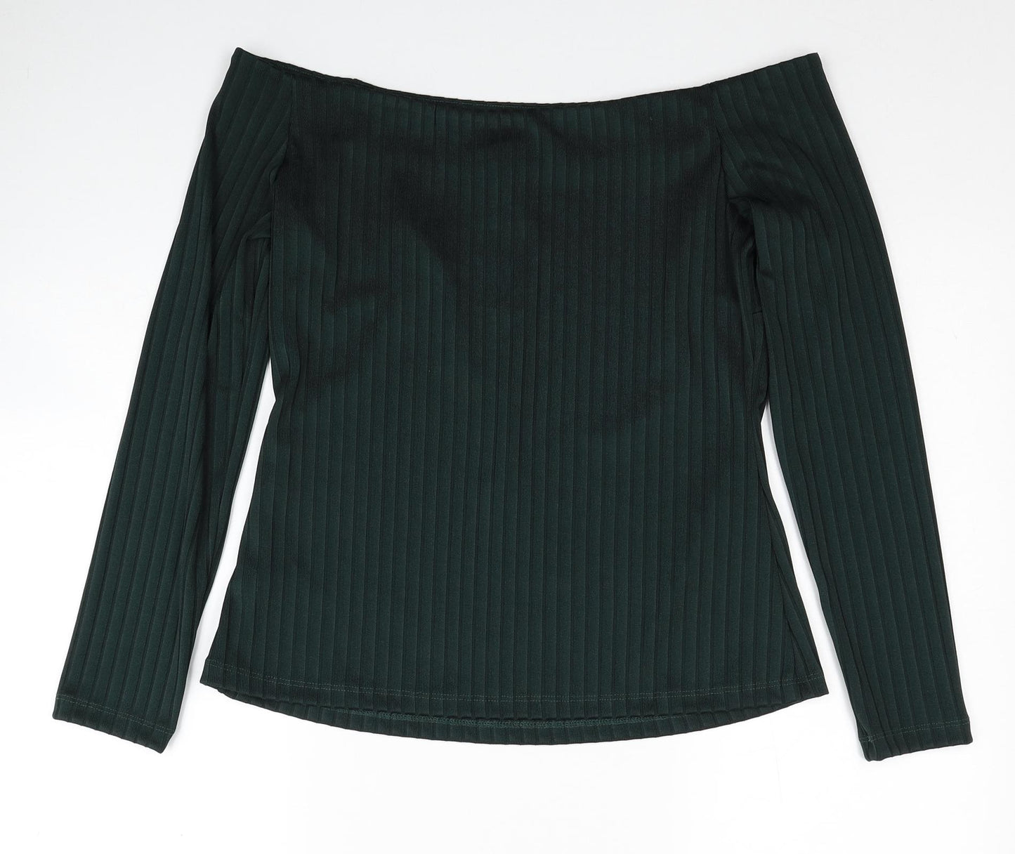 NEXT Womens Green Boat Neck Polyester Pullover Jumper Size 16