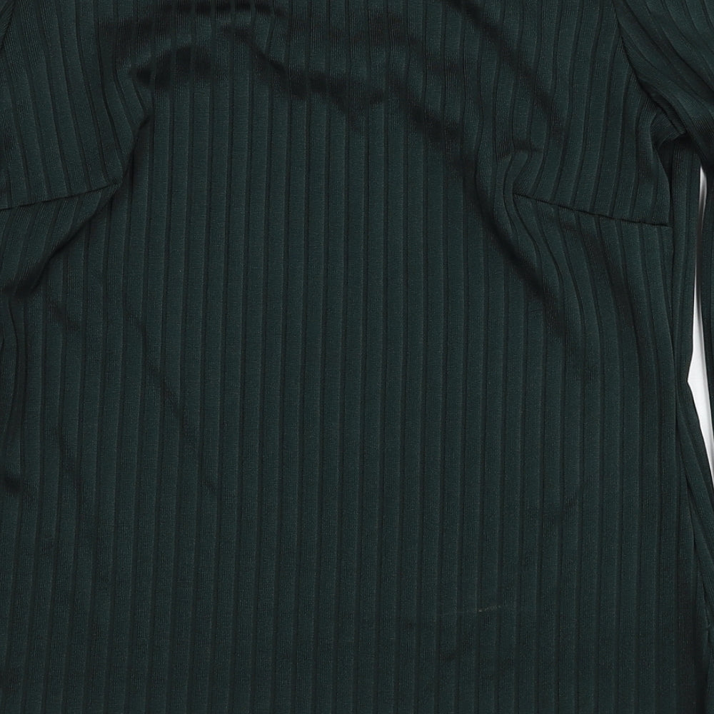 NEXT Womens Green Boat Neck Polyester Pullover Jumper Size 16