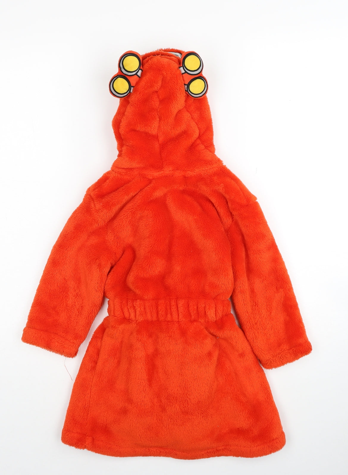 George Boys Red Solid Polyester Robe Size 12-18 Months Tie
