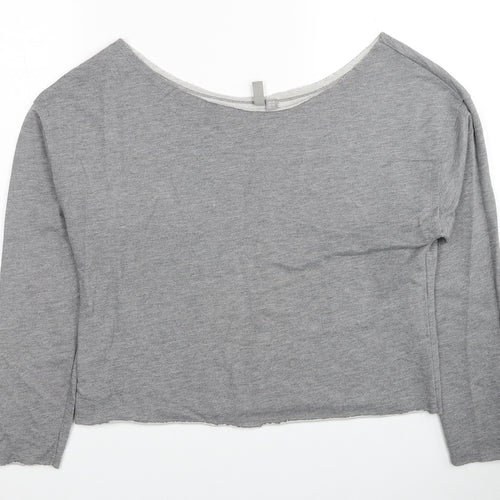 ASOS Womens Grey Cotton Pullover Sweatshirt Size 8 Pullover