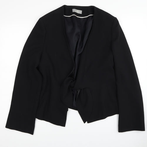Wallis Womens Black Jacket Blazer Size 16 Tie