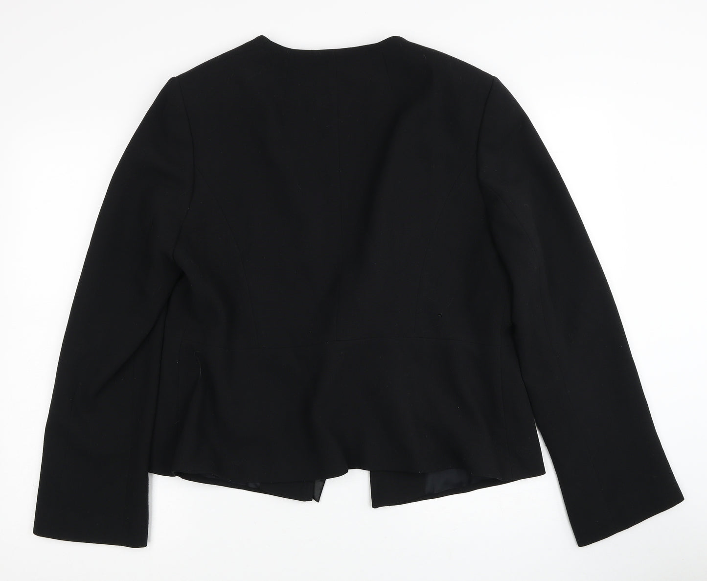 Wallis Womens Black Jacket Blazer Size 16 Tie