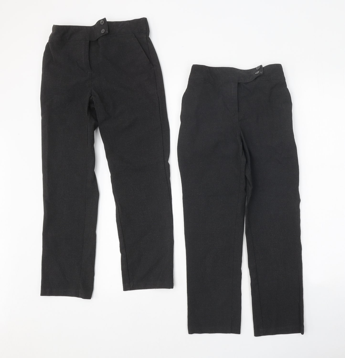 John Lewis Boys Grey Polyester Dress Pants Trousers Size 9 Years Regular Zip