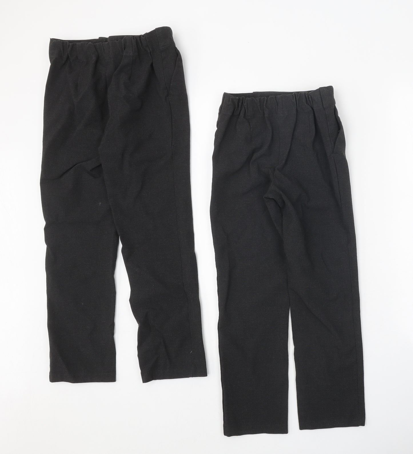 John Lewis Boys Grey Polyester Dress Pants Trousers Size 9 Years Regular Zip