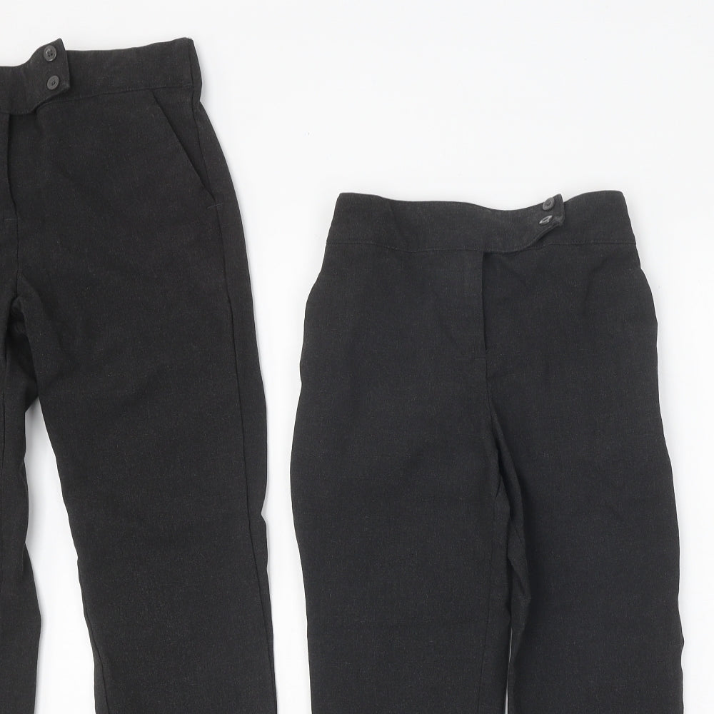 John Lewis Boys Grey Polyester Dress Pants Trousers Size 9 Years Regular Zip
