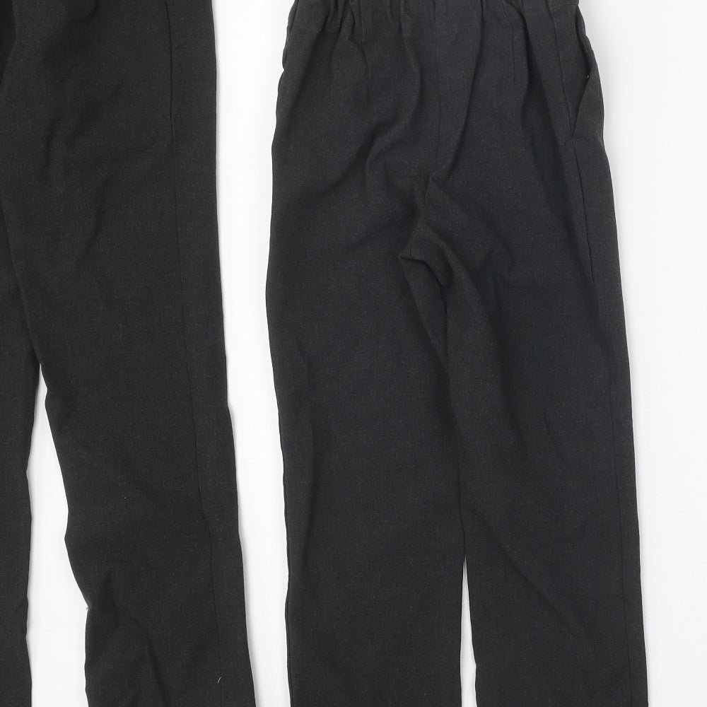 John Lewis Boys Grey Polyester Dress Pants Trousers Size 9 Years Regular Zip