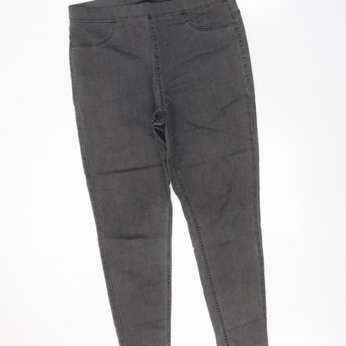 Marks and Spencer Womens Grey Cotton Jegging Jeans Size 14 Regular