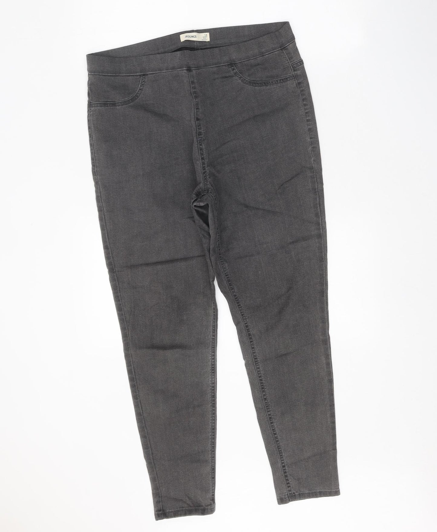 Marks and Spencer Womens Grey Cotton Jegging Jeans Size 14 Regular