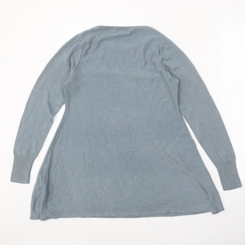 Marks and Spencer Womens Blue Round Neck Acrylic Pullover Jumper Size 8