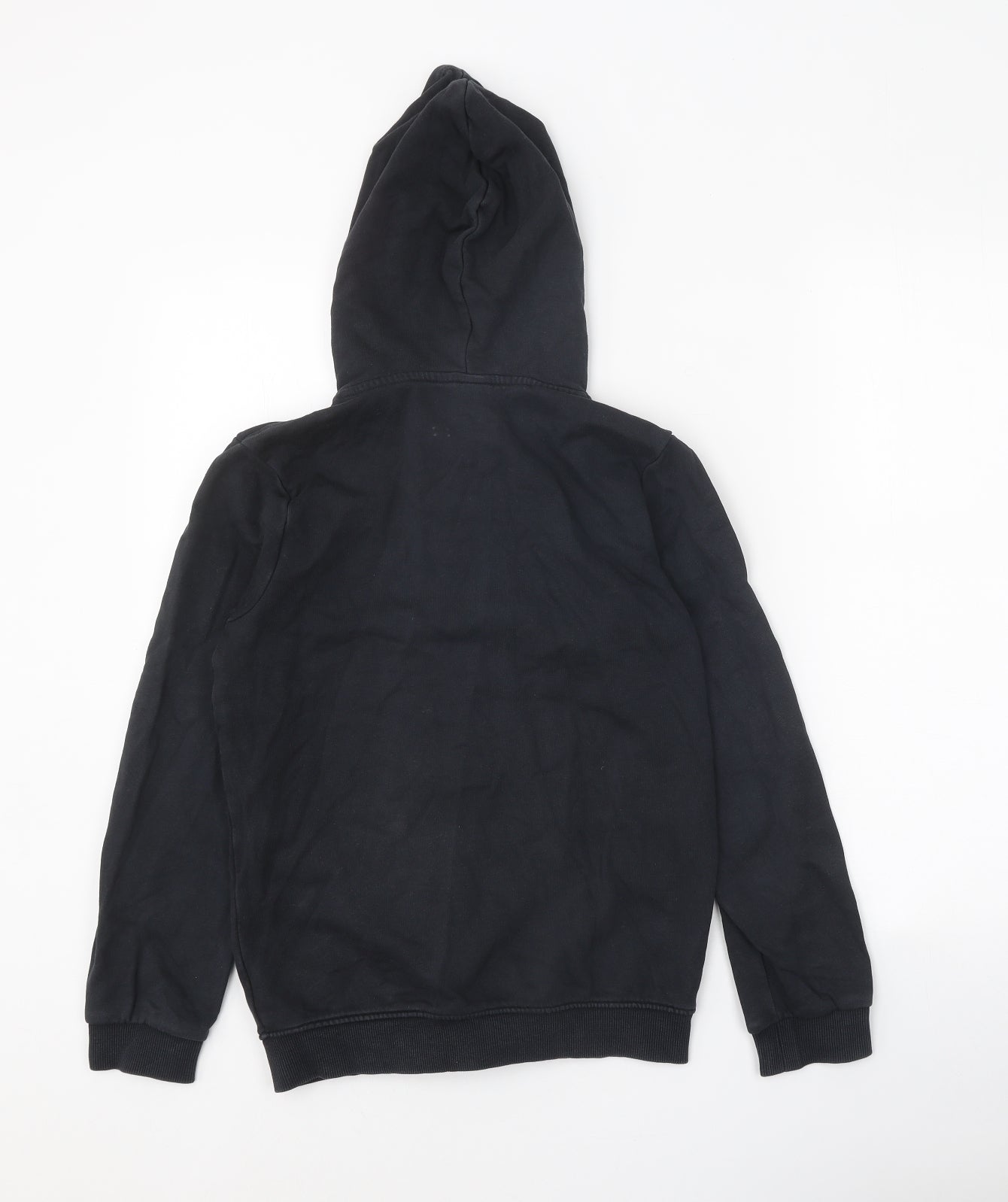 TU Boys Black Cotton Full Zip Hoodie Size 11 Years Zip