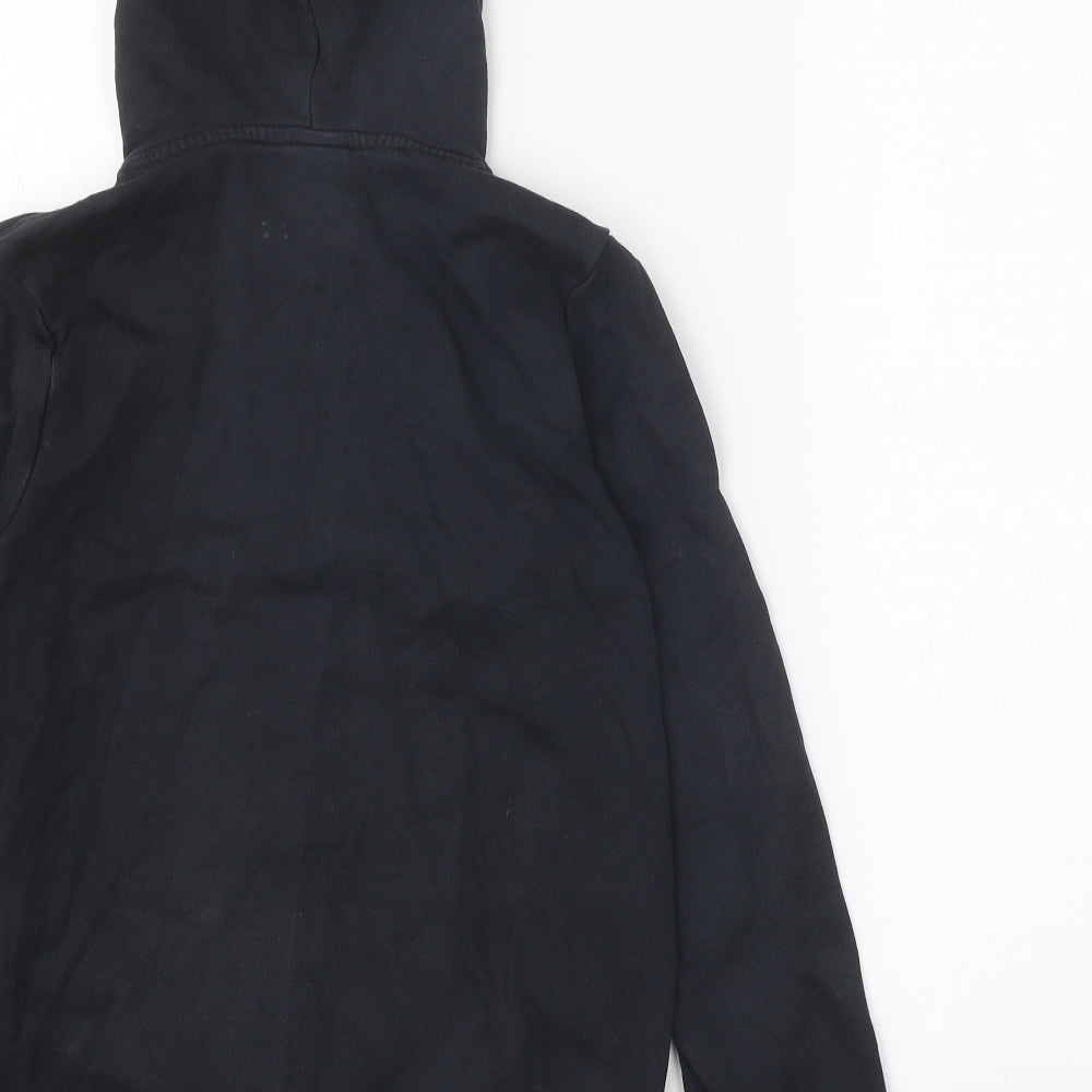 TU Boys Black Cotton Full Zip Hoodie Size 11 Years Zip