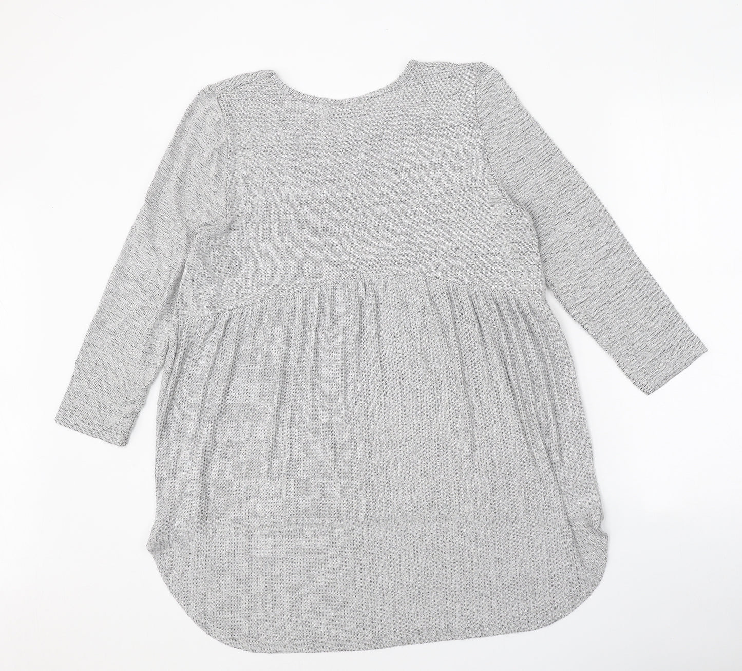 TU Womens Grey Round Neck Viscose Pullover Jumper Size 14