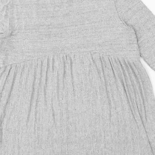 TU Womens Grey Round Neck Viscose Pullover Jumper Size 14