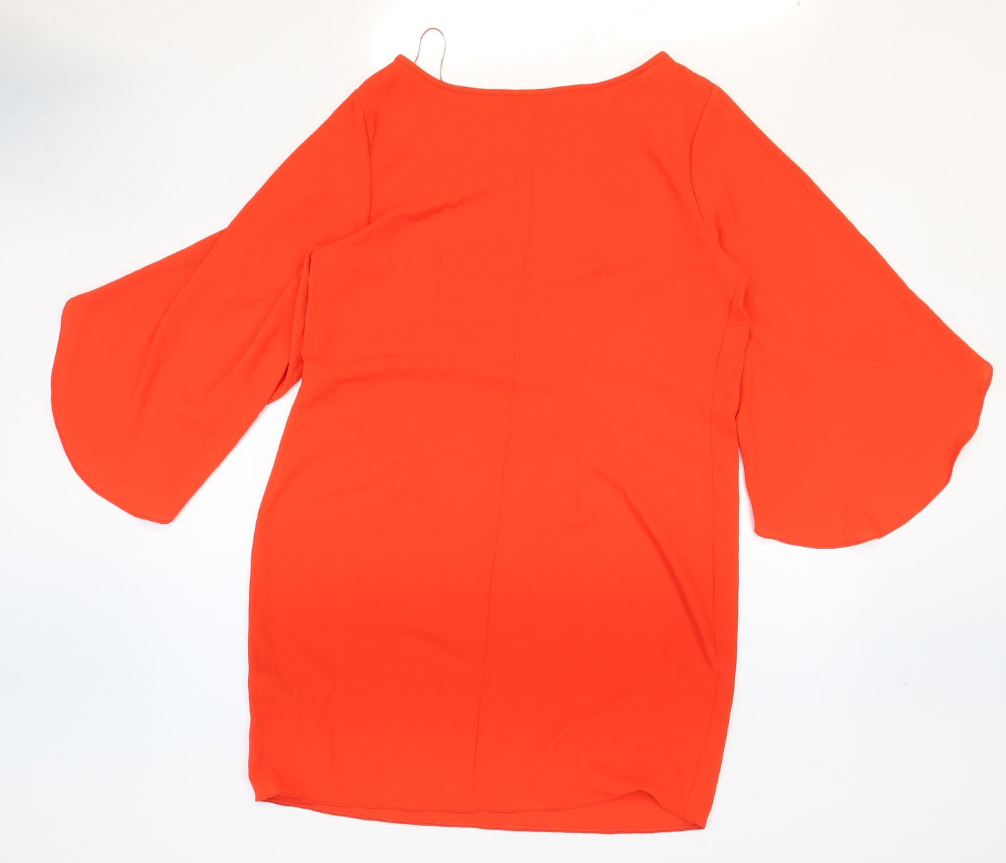 F&F Womens Orange Polyester Mini Size 14 Round Neck Pullover
