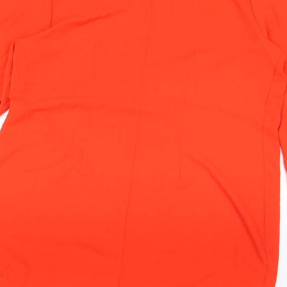 F&F Womens Orange Polyester Mini Size 14 Round Neck Pullover