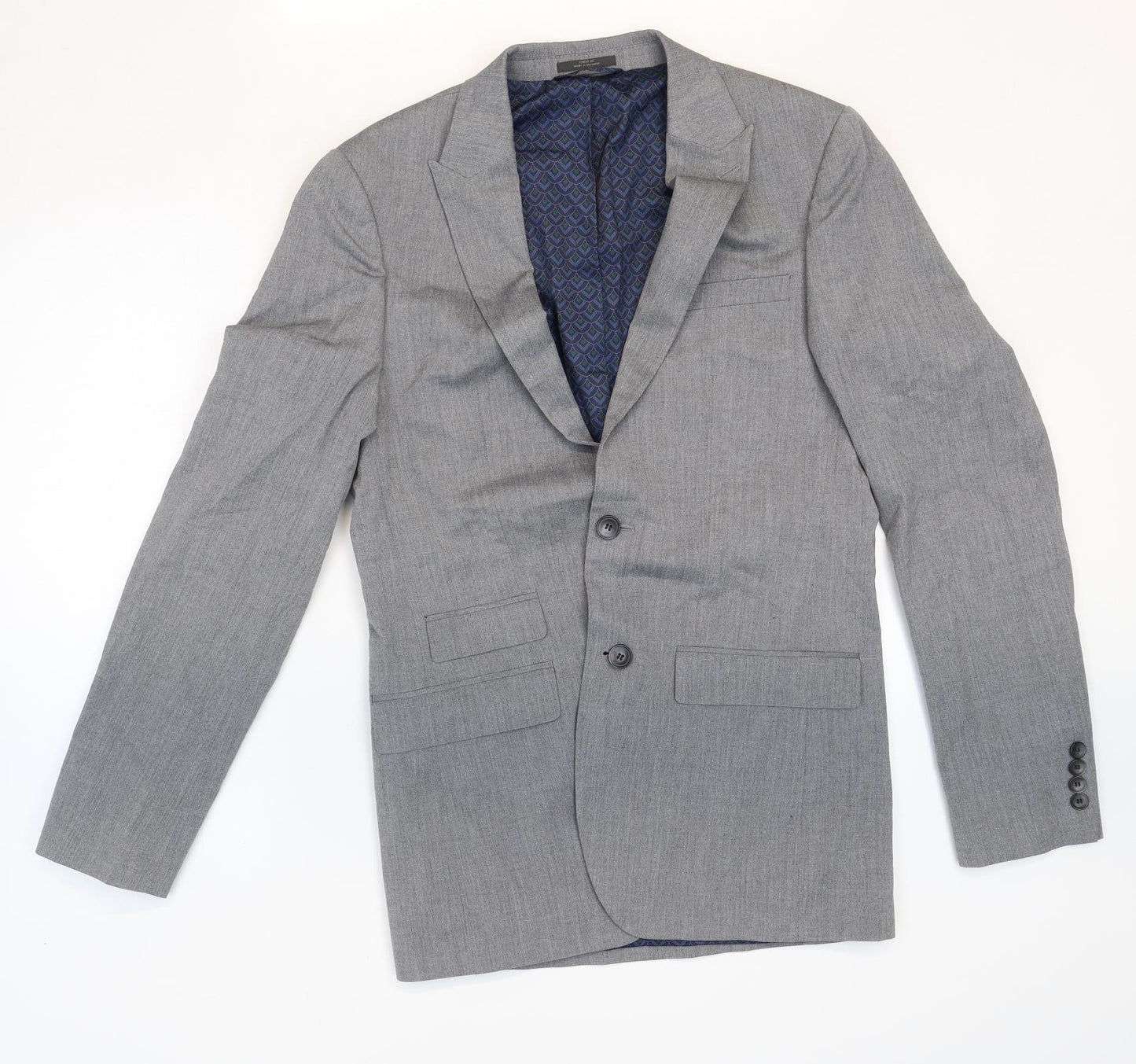 Marks and Spencer Mens Green Polyester Jacket Blazer Size 36