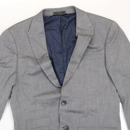 Marks and Spencer Mens Green Polyester Jacket Blazer Size 36