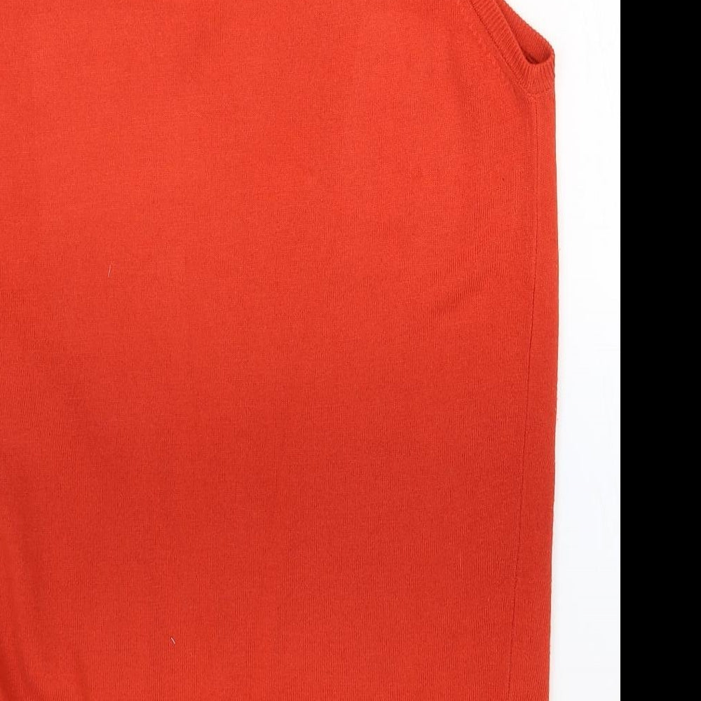 Clifton Mens Red V-Neck Acrylic Vest Jumper Size M