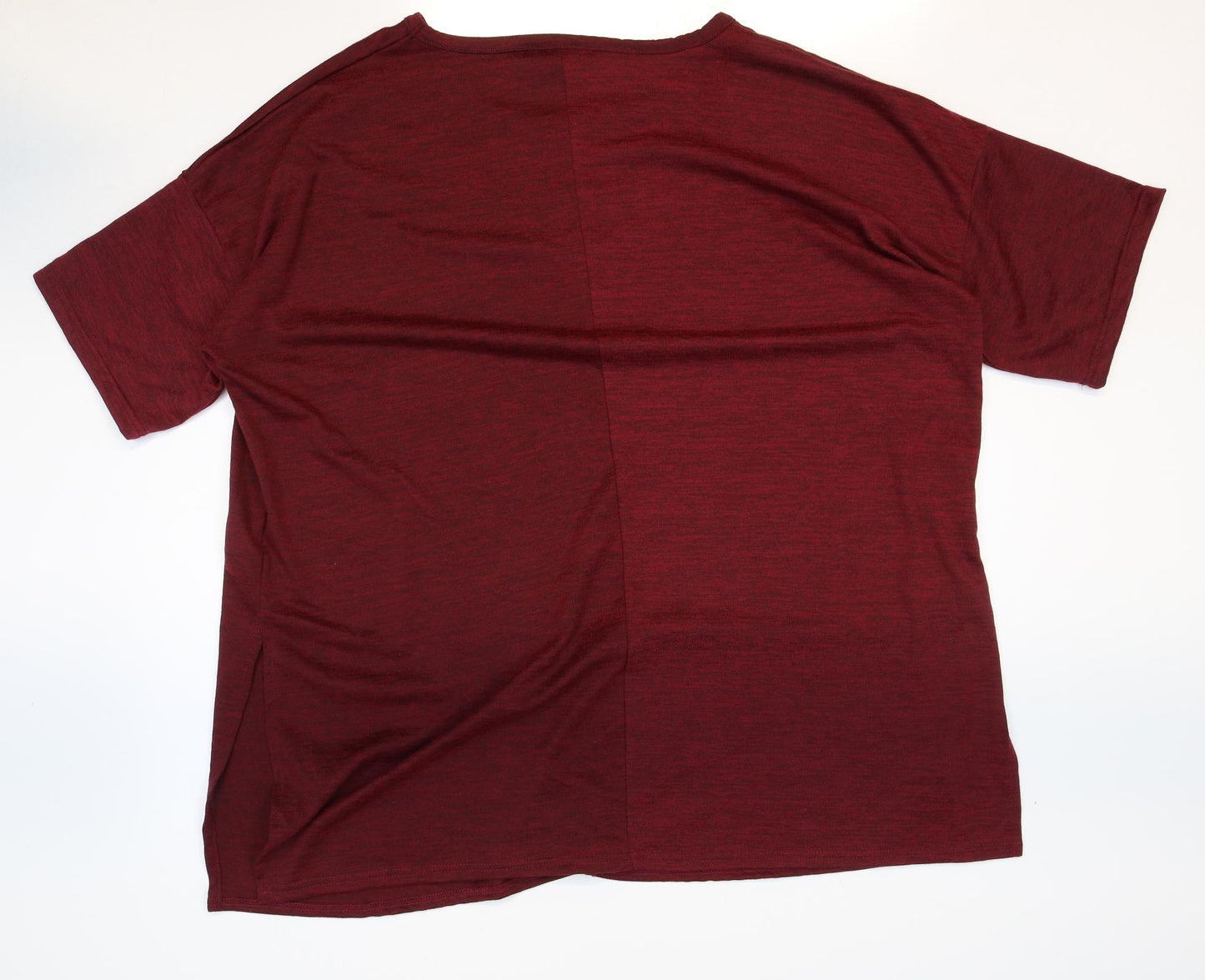 Yours Womens Red Polyester Basic T-Shirt Size 26 Round Neck - Size:26/28