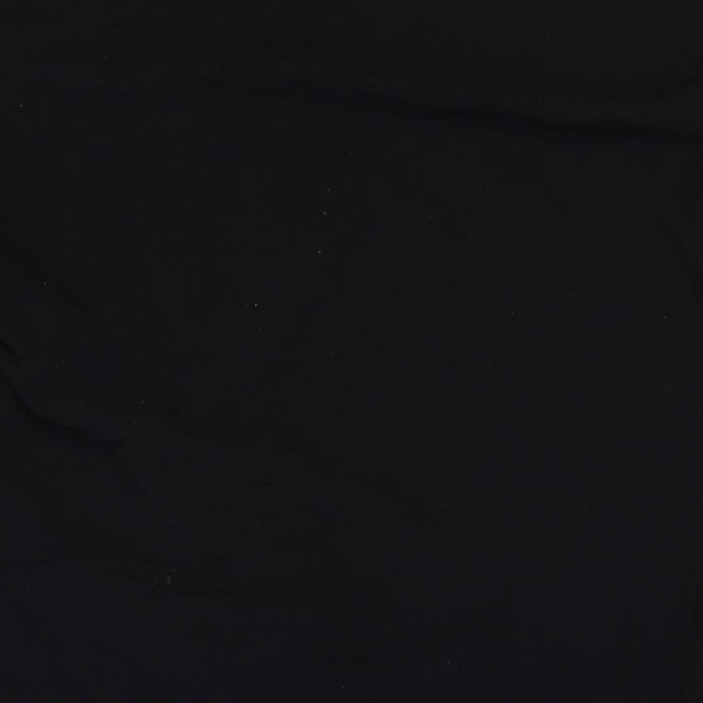 Mia Moda Womens Black Nylon Basic Blouse Size 18 V-Neck