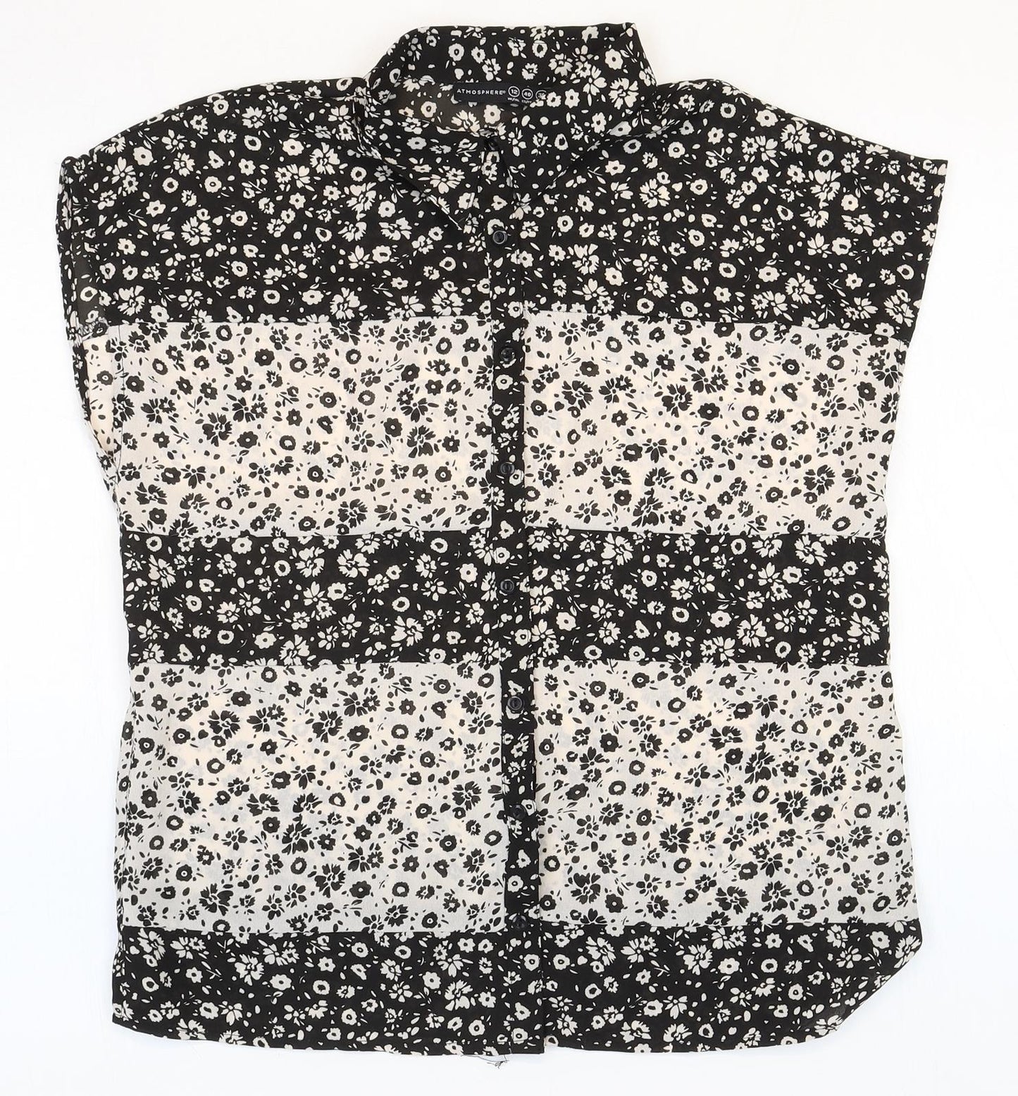 Atmosphere Womens Multicoloured Floral Polyester Basic Button-Up Size 12 Collared