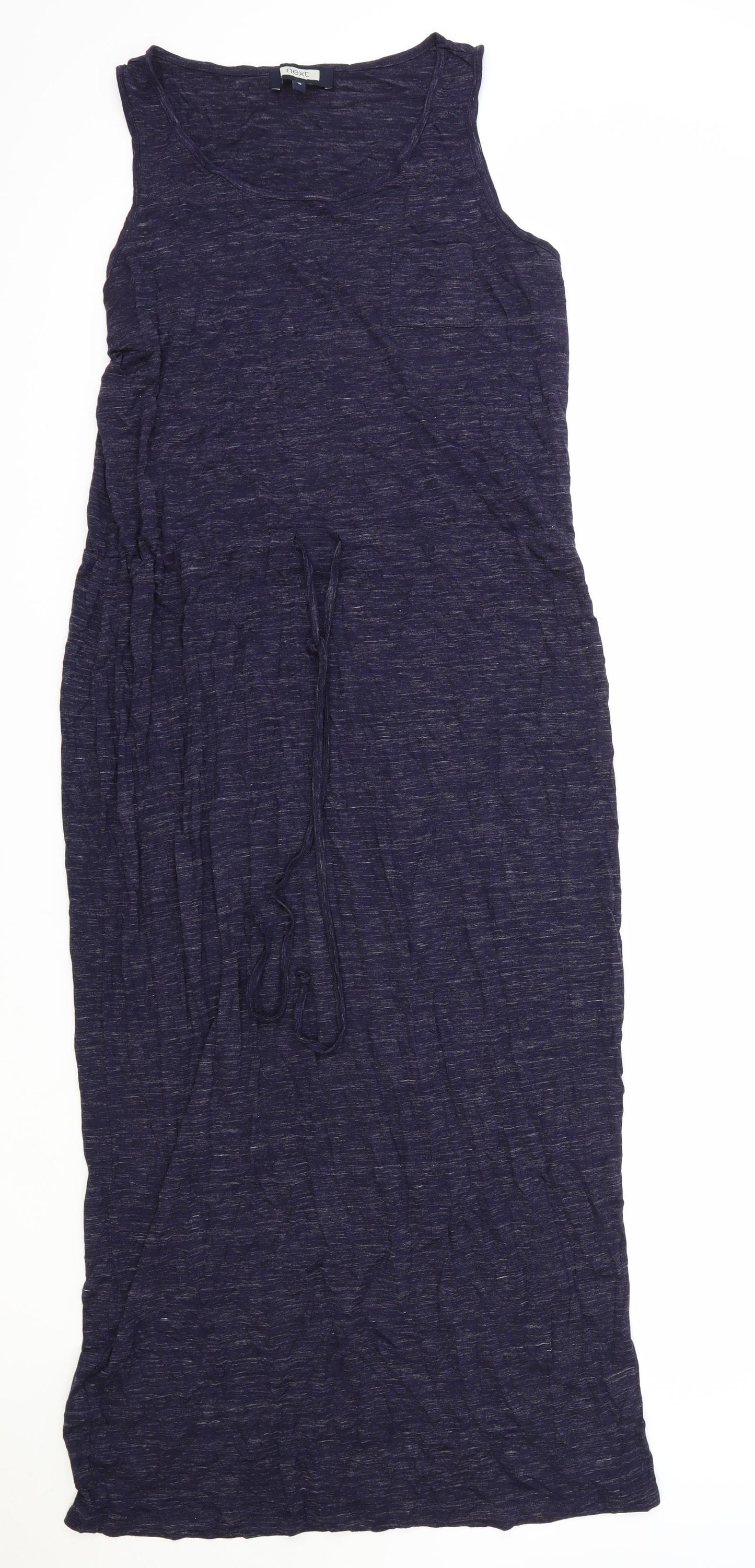 NEXT Womens Blue Viscose Maxi Size 16 Round Neck Pullover