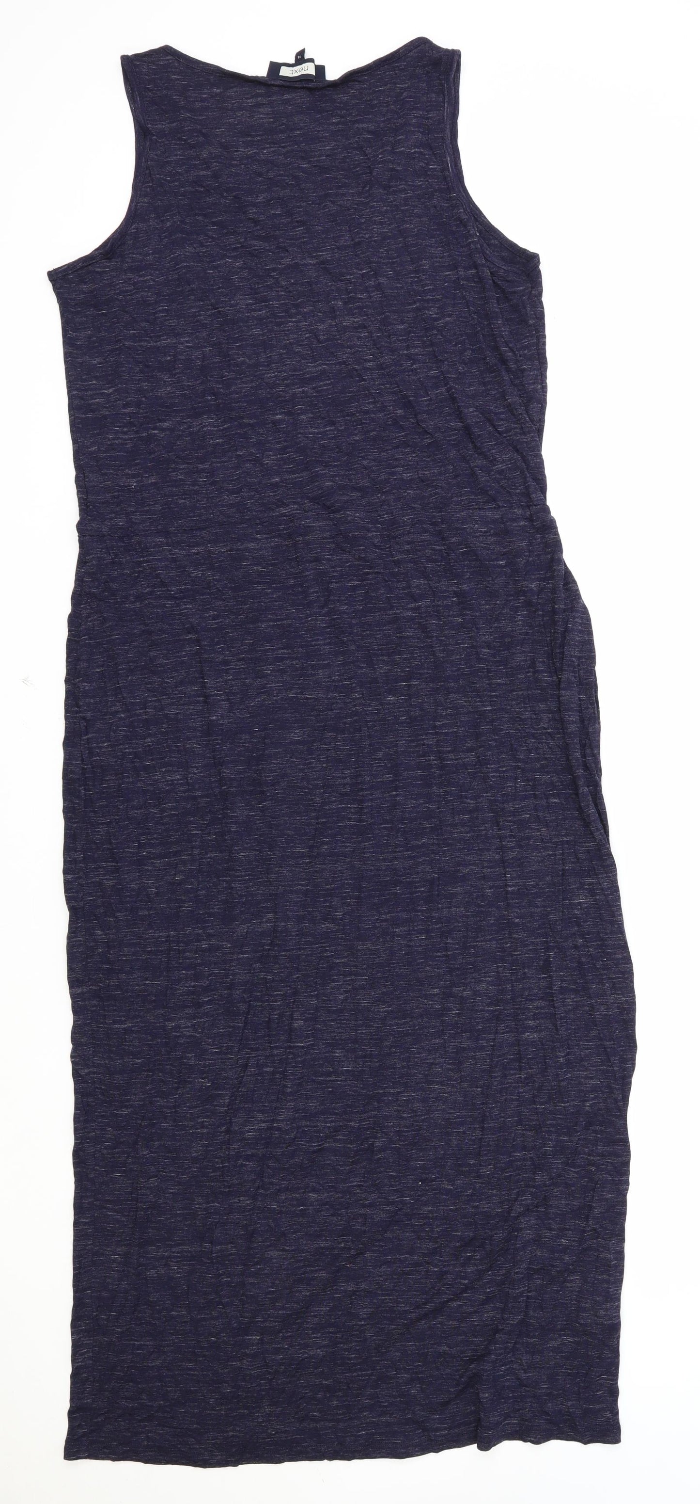 NEXT Womens Blue Viscose Maxi Size 16 Round Neck Pullover
