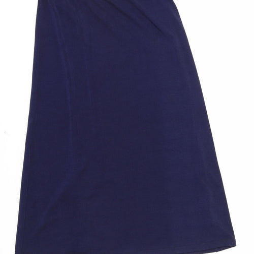 Preworn Womens Blue Polyester A-Line Skirt One Size