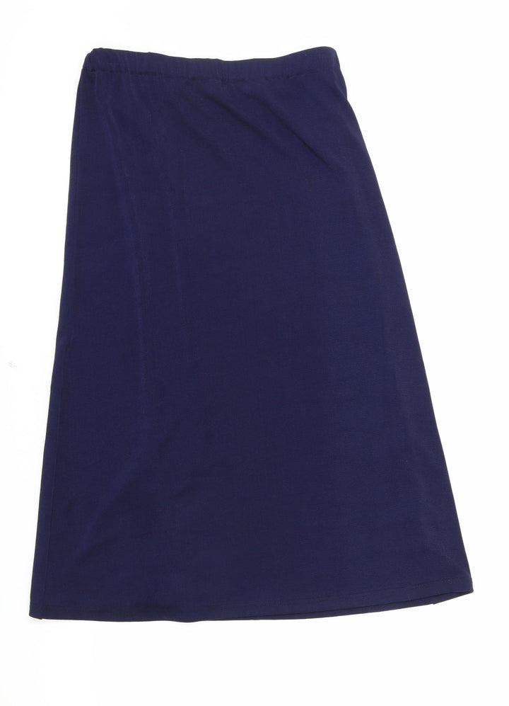 Preworn Womens Blue Polyester A-Line Skirt One Size