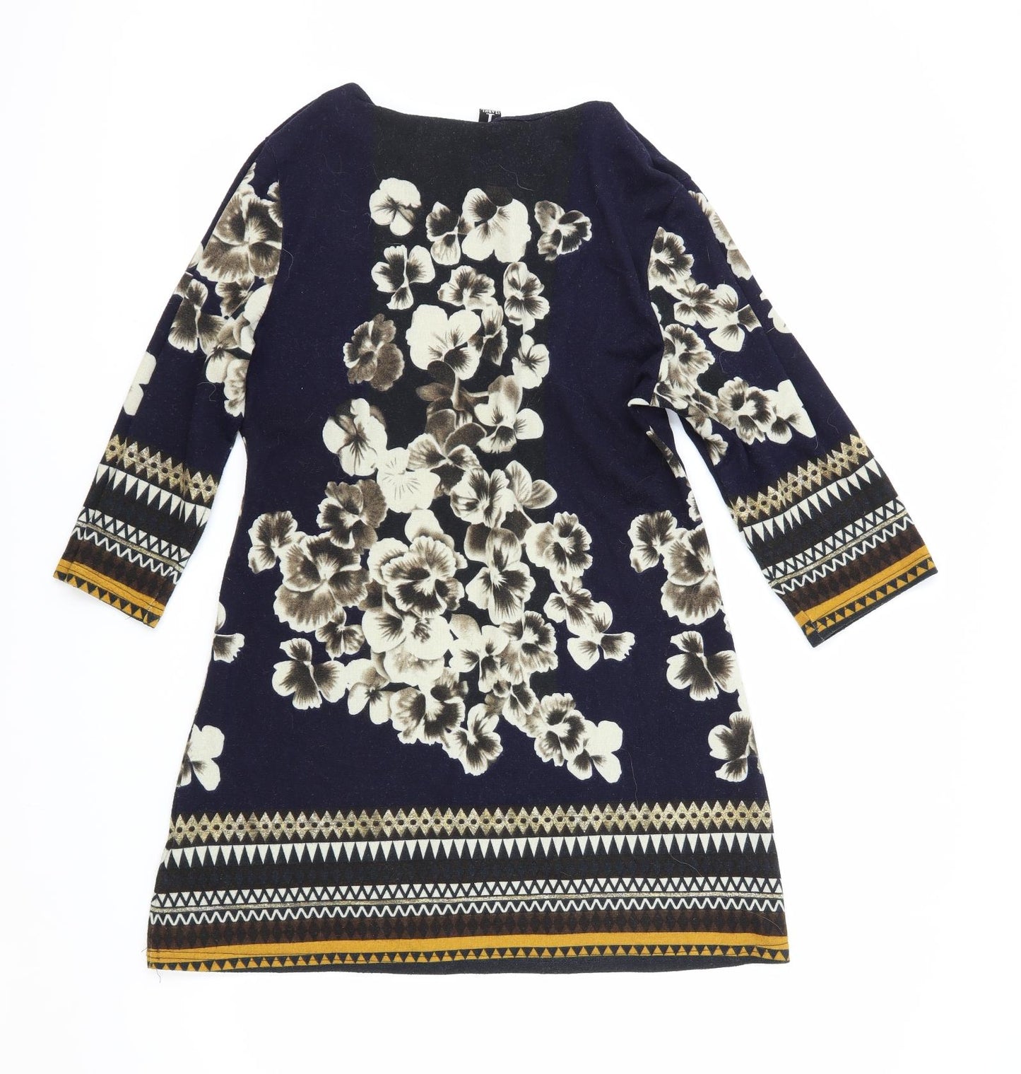 Izabel Womens Multicoloured Floral Polyester A-Line Size 16 Boat Neck Pullover