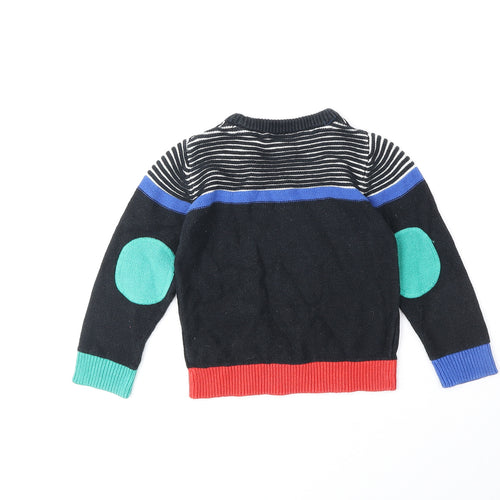 Boots Mini Club Boys Black Round Neck 100% Cotton Pullover Jumper Size 2-3 Years Pullover