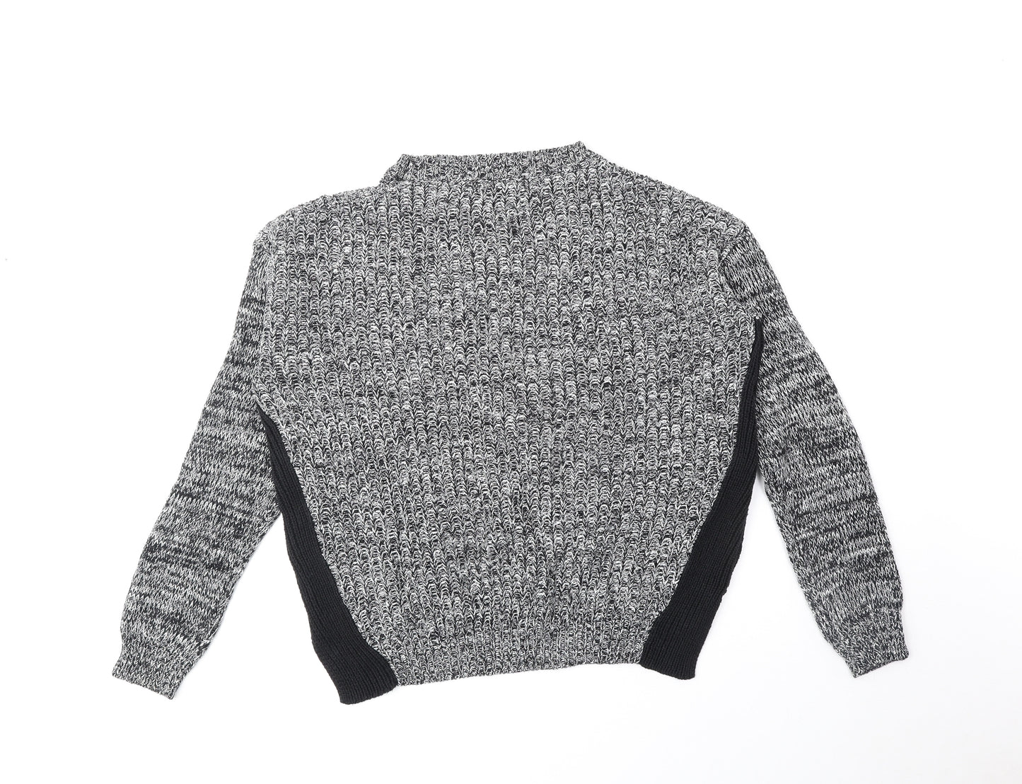 Gina Tricot Womens Grey Mock Neck Acrylic Pullover Jumper Size M