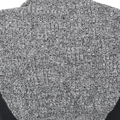 Gina Tricot Womens Grey Mock Neck Acrylic Pullover Jumper Size M