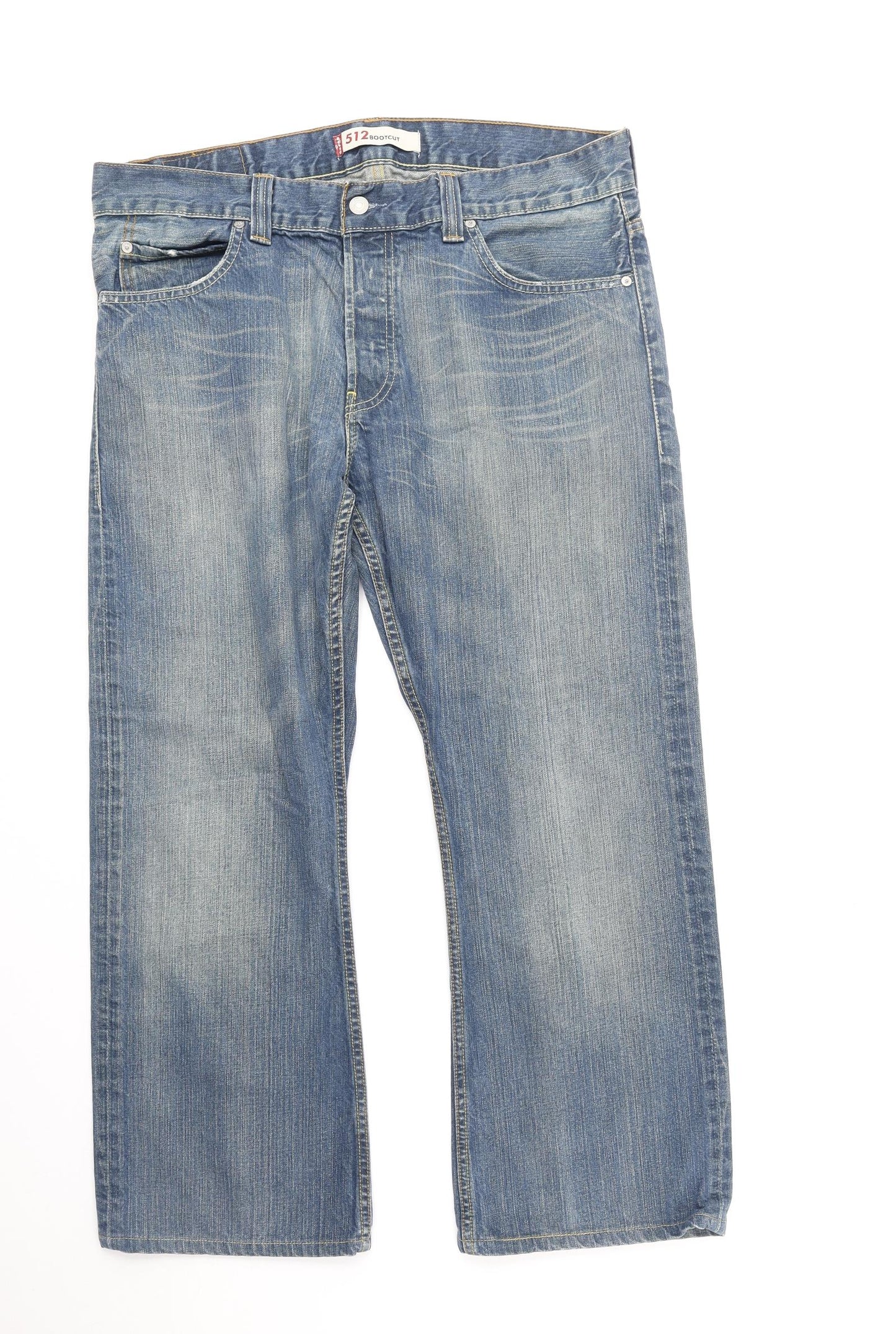 Levi's Mens Black Cotton Straight Jeans Size 36 in L32 in Regular Zip