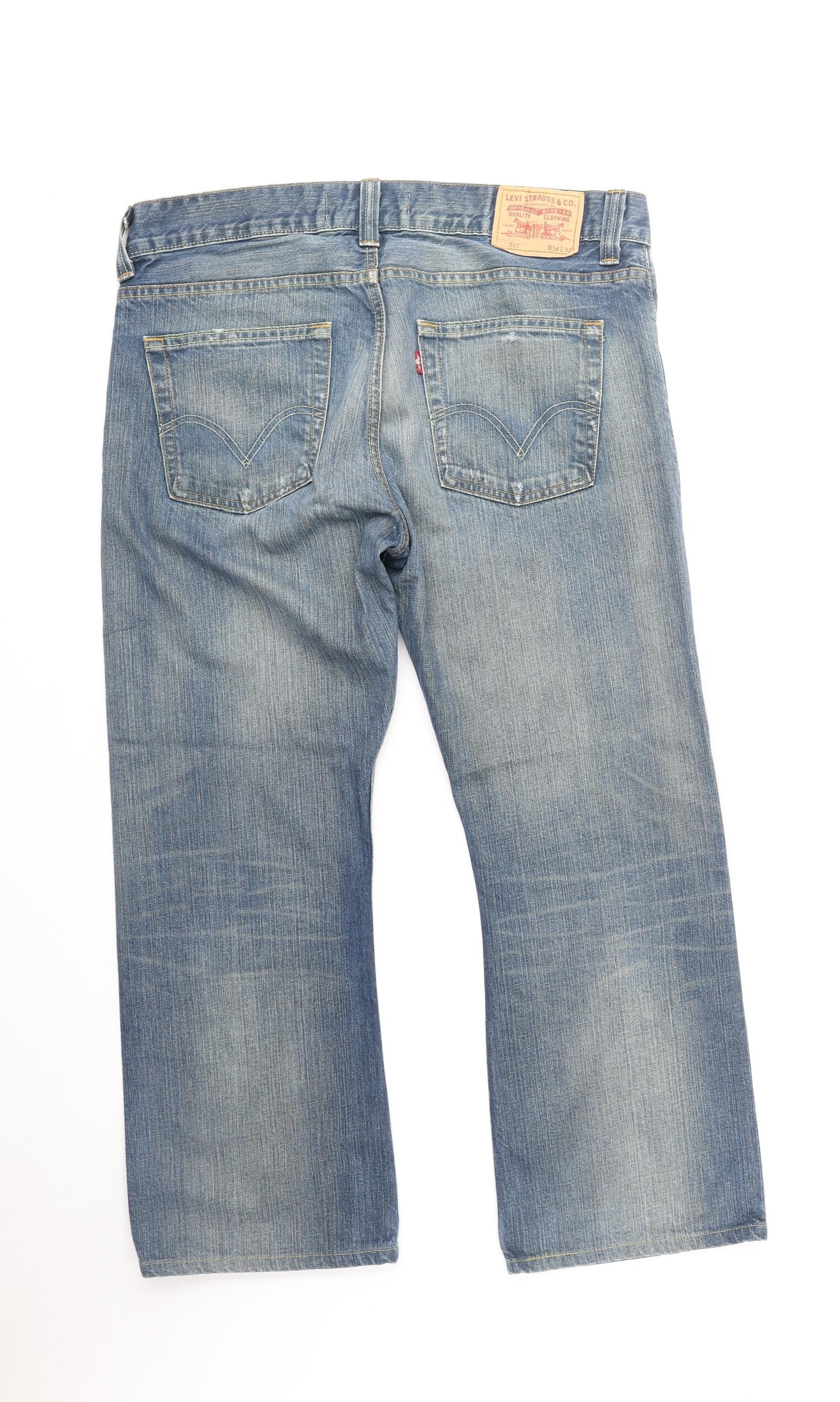 Levi's Mens Black Cotton Straight Jeans Size 36 in L32 in Regular Zip