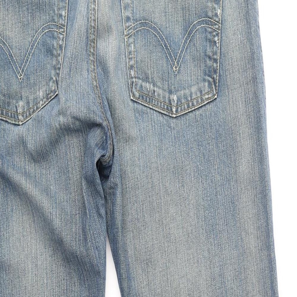Levi's Mens Black Cotton Straight Jeans Size 36 in L32 in Regular Zip