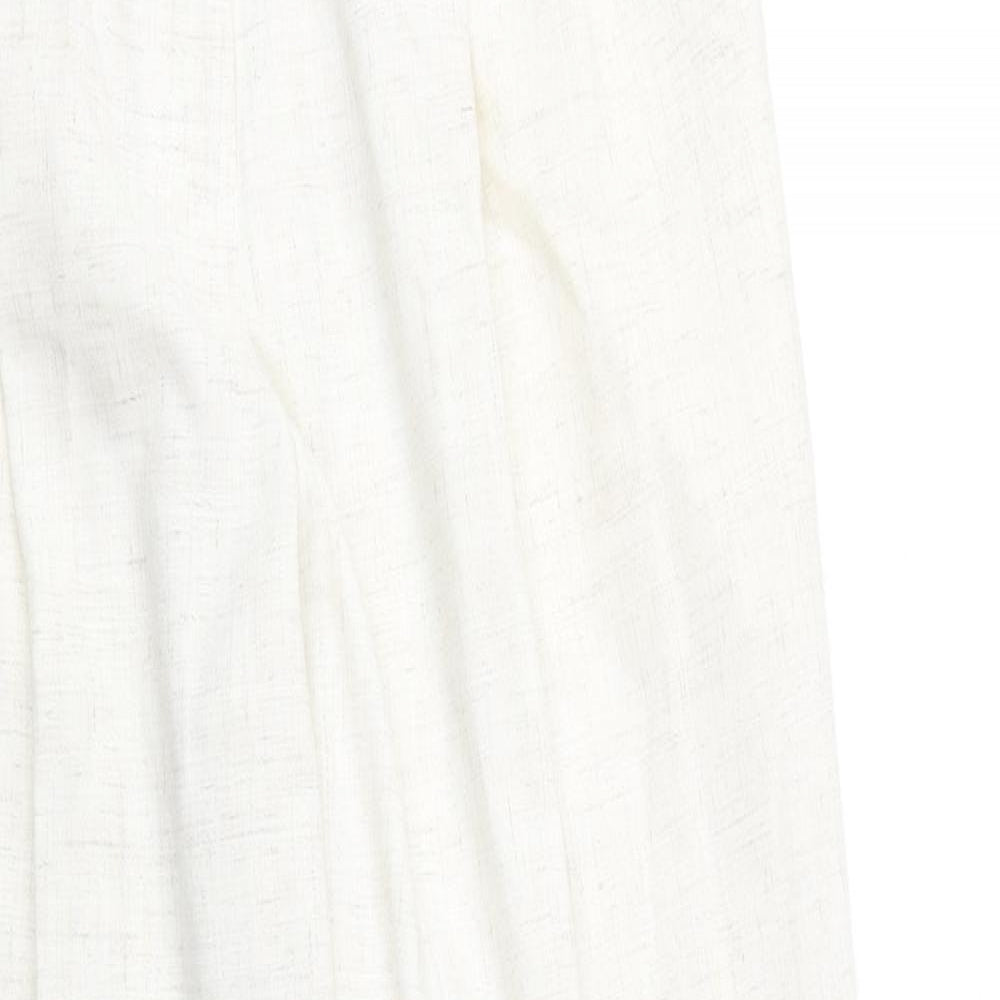 Marks and Spencer Womens Beige Polyester Chino Trousers Size 12 Regular Zip