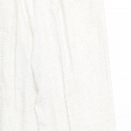 Marks and Spencer Womens Beige Polyester Chino Trousers Size 12 Regular Zip