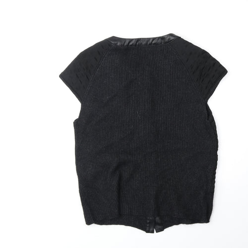 Olsen Womens Black Viscose Basic Blouse Size 14 Scoop Neck